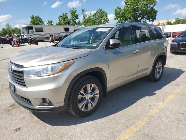 5TDJKRFH5FS138896 - 2015 TOYOTA HIGHLANDER XLE BEIGE photo 1