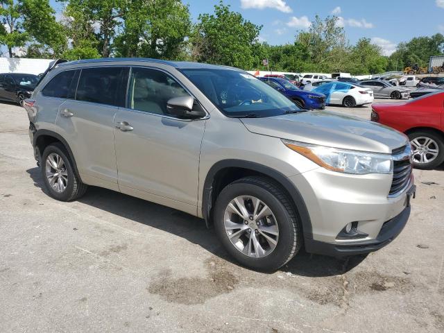 5TDJKRFH5FS138896 - 2015 TOYOTA HIGHLANDER XLE BEIGE photo 4