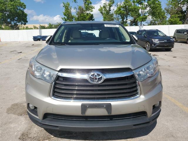 5TDJKRFH5FS138896 - 2015 TOYOTA HIGHLANDER XLE BEIGE photo 5