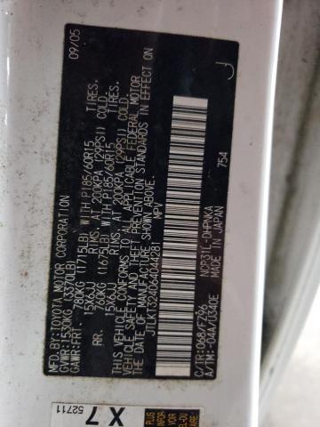 JTLKT324064044281 - 2006 TOYOTA SCION XB 白色 照片 12