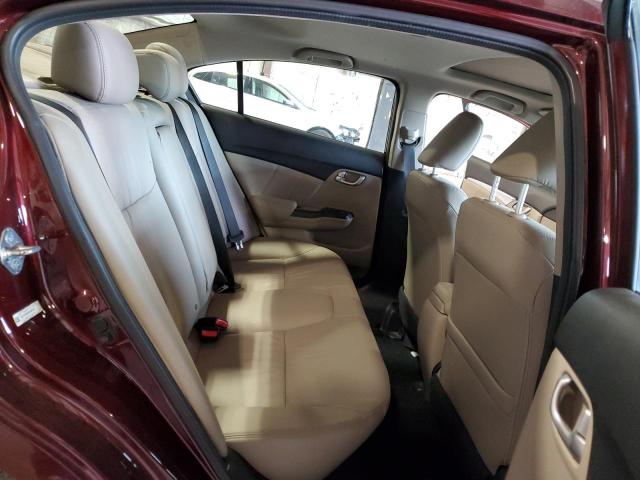 19XFB2F95DE064764 - 2013 HONDA CIVIC EXL მუქწითელი ფოტო 10