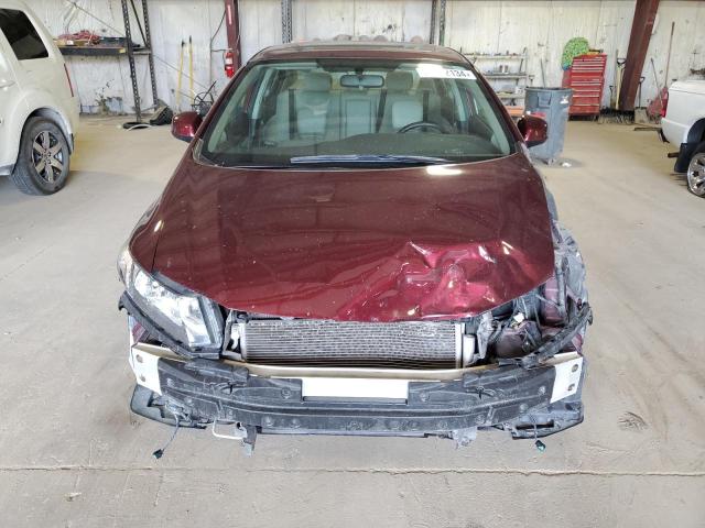 19XFB2F95DE064764 - 2013 HONDA CIVIC EXL მუქწითელი ფოტო 5