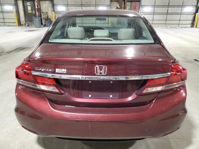 19XFB2F95DE064764 - 2013 HONDA CIVIC EXL მუქწითელი ფოტო 6