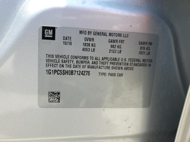 1G1PC5SH0B7124276 - 2011 CHEVROLET CRUZE LS Argent photo 12