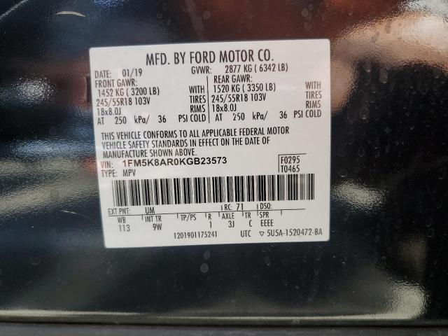 1FM5K8AR0KGB23573 - 2019 FORD EXPLORER POLICE INTERCEPTOR İki rəngli foto 13