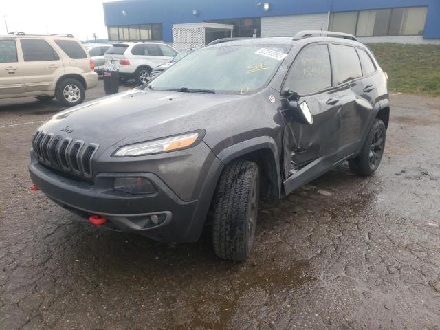 1C4PJMBS4HW655000 - 2017 JEEP CHEROKEE TRAILHAWK GRAY photo 2