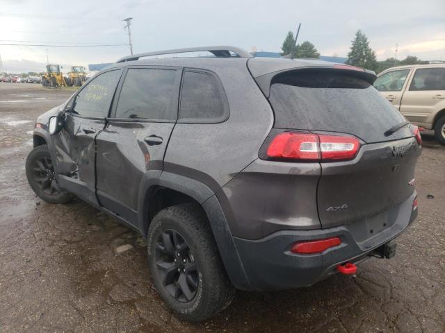 1C4PJMBS4HW655000 - 2017 JEEP CHEROKEE TRAILHAWK GRAY photo 3