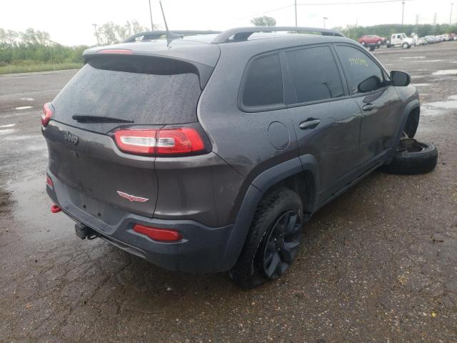 1C4PJMBS4HW655000 - 2017 JEEP CHEROKEE TRAILHAWK GRAY photo 4