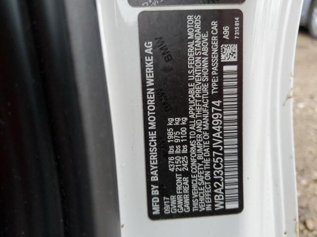 WBA2J3C57JVA49974 - 2018 BMW 230XI WHITE photo 12