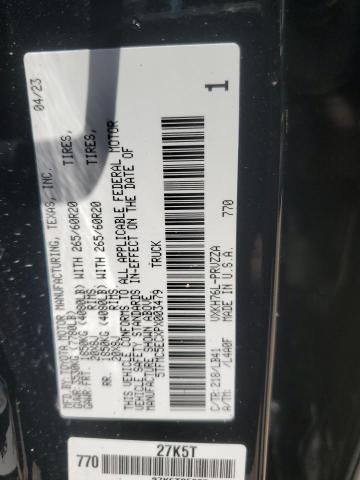 5TFMC5ECXPX003479 - 2023 TOYOTA TUNDRA CREWMAX PLATINUM 黑色 照片 12