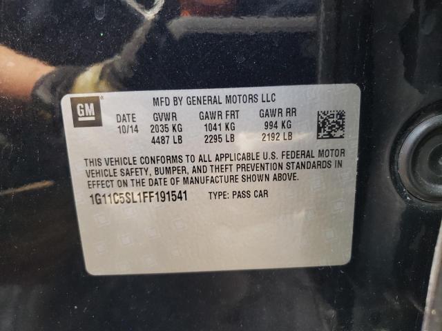 1G11C5SL1FF191541 - 2015 CHEVROLET MALIBU 1LT 黑色 照片 12