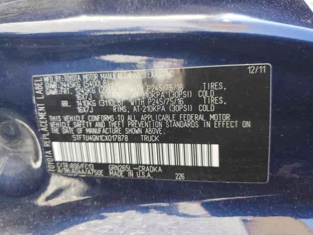 5TFTU4GN1CX017878 - 2012 TOYOTA TACOMA PRERUNNER ACCESS CAB BLUE photo 13