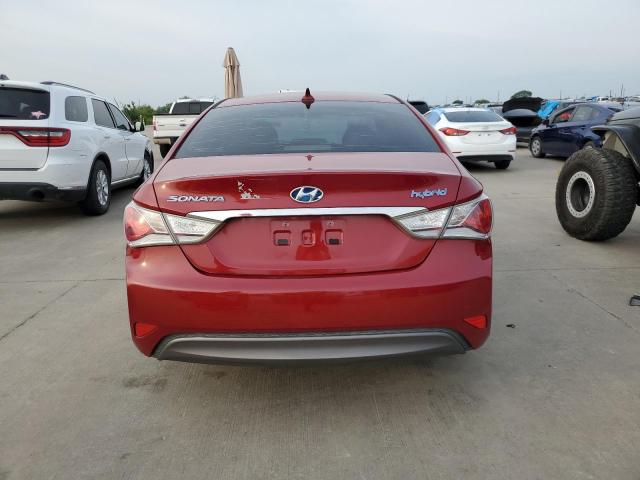 KMHEC4A44BA018614 - 2011 HYUNDAI SONATA HYBRID RED photo 6