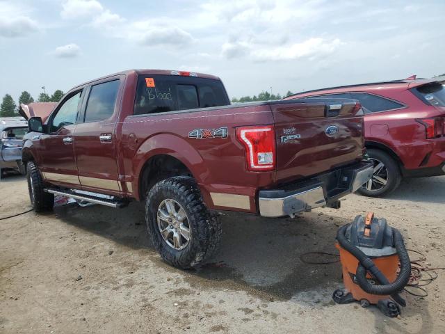 1FTEW1EF2GKD49683 - 2016 FORD F150 SUPERCREW MAROON photo 2