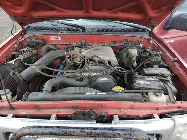 4TAWN72N7YZ619436 - 2000 TOYOTA TACOMA XTRACAB RED photo 11