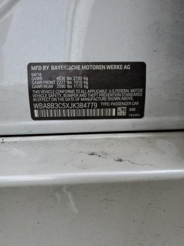 WBA8B3C5XJK384779 - 2018 BMW 340 I Білий фото 12