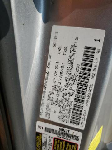 5TFRX5GN9HX077891 - 2017 TOYOTA TACOMA ACCESS CAB ვერცხლისფერი ფოტო 13