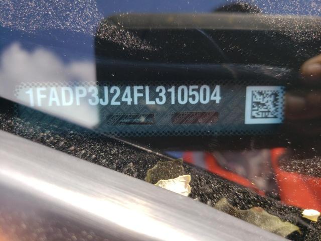 1FADP3J24FL310504 - 2015 FORD FOCUS TITANIUM SILVER photo 10