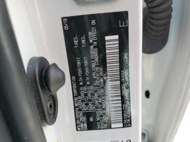 JTEBU5JR7J5585912 - 2018 TOYOTA 4RUNNER SR5/SR5 PREMIUM 白色 照片 12