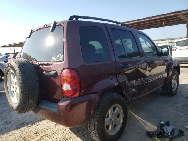 1J8GK58KX2W285892 - 2002 JEEP LIBERTY LIMITED BURGUNDY photo 3