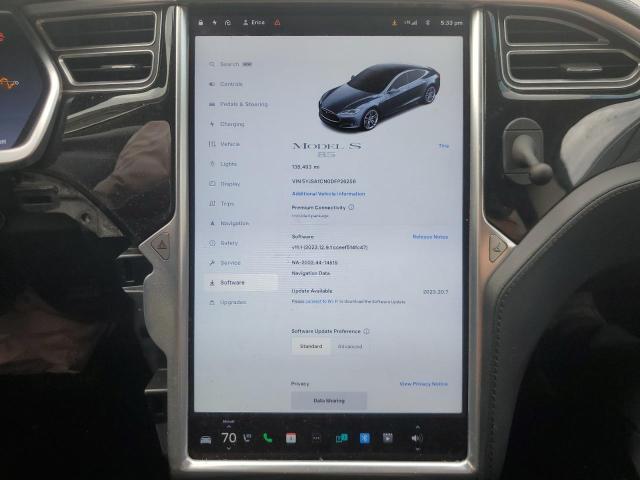 5YJSA1CN0DFP26256 - 2013 TESLA MODEL S Boz foto 9