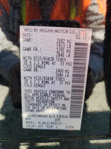 5N1AR2MMXDC633866 - 2013 NISSAN PATHFINDER S BLACK photo 13