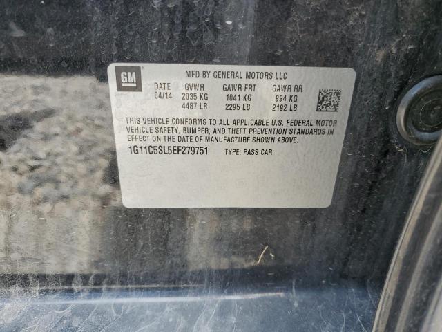 1G11C5SL5EF279751 - 2014 CHEVROLET MALIBU 1LT 黑色 照片 12