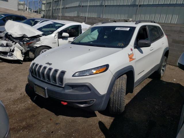 1C4PJMBS4FW634127 - 2015 JEEP CHEROKEE TRAILHAWK WHITE photo 2