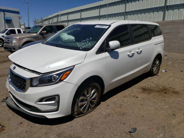 KNDMA5C1XL6596137 - 2020 KIA SEDONA L WHITE photo 1