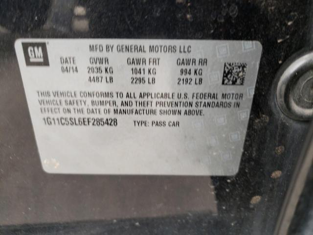 1G11C5SL6EF285428 - 2014 CHEVROLET MALIBU 1LT 黑色 照片 12