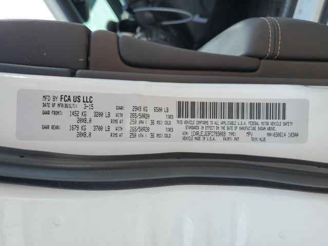 1C4RJEJG3FC793069 - 2015 JEEP GRAND CHER SUMMIT Ağ foto 12