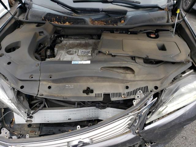 2T2ZB1BA7FC002626 - 2015 LEXUS RX 450H GRAY photo 11