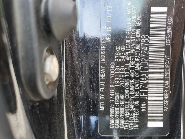 JF1ZNAA17D2724788 - 2013 TOYOTA SCION FR-S შავი ფოტო 12