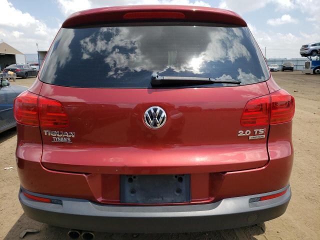 WVGBV3AX9EW118751 - 2014 VOLKSWAGEN TIGUAN S RED photo 6