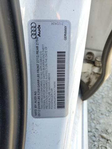 WAUHGAFC4CN176494 - 2012 AUDI A6 PRESTIGE თეთრი ფოტო 12