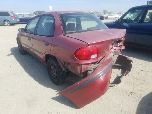 2C1MR5298V6728323 - 1997 GEO METRO LSI RED photo 3