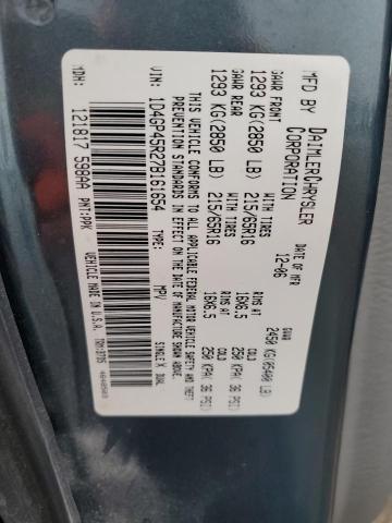 1D4GP45R27B161654 - 2007 DODGE CARAVAN SXT BLUE photo 13