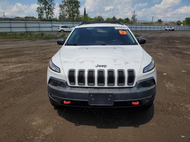 1C4PJMBS5EW201897 - 2014 JEEP CHEROKEE TRAILHAWK WHITE photo 5