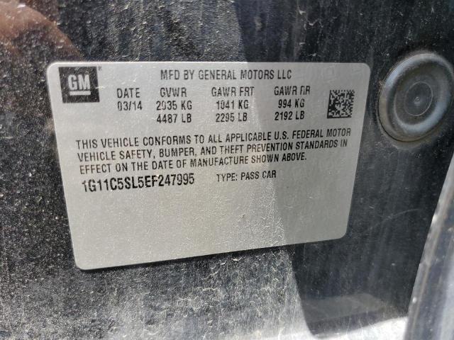 1G11C5SL5EF247995 - 2014 CHEVROLET MALIBU 1LT 黑色 照片 12