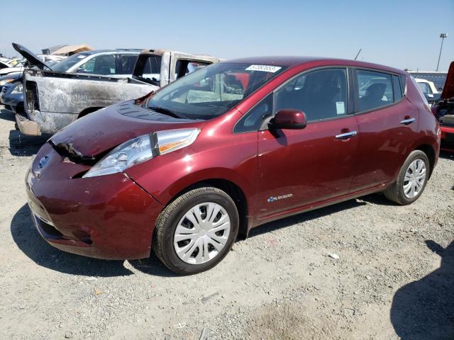 1N4BZ0CPXHC307411 - 2017 NISSAN LEAF S RED photo 1