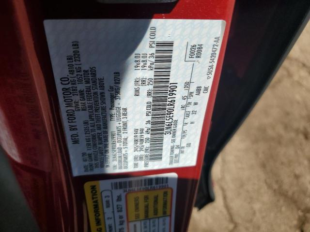 3LN6L5E90LR619901 - 2020 LINCOLN MKZ RESERVE BURGUNDY photo 12