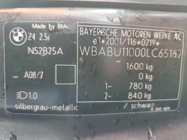 WBABU11000LC65162 - 2006 BMW Z4 SILVER photo 12