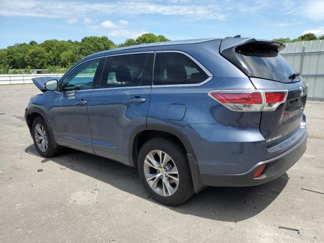 5TDJKRFHXFS072152 - 2015 TOYOTA HIGHLANDER XLE أزرق صورة 2