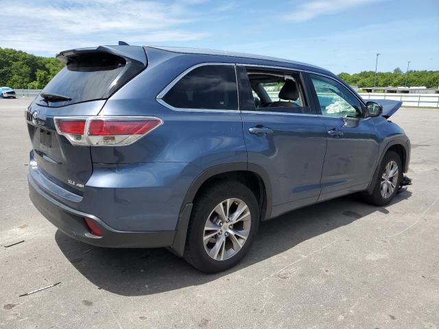 5TDJKRFHXFS072152 - 2015 TOYOTA HIGHLANDER XLE أزرق صورة 3