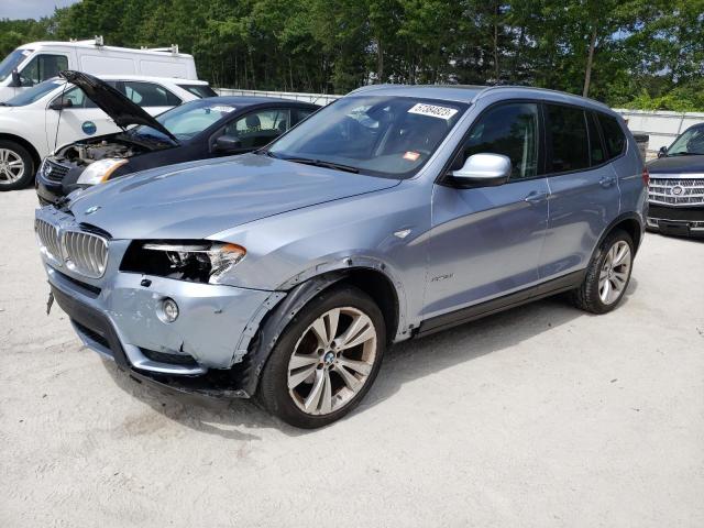 5UXWX7C52E0E79391 - 2014 BMW X3 XDRIVE35I BLUE photo 1