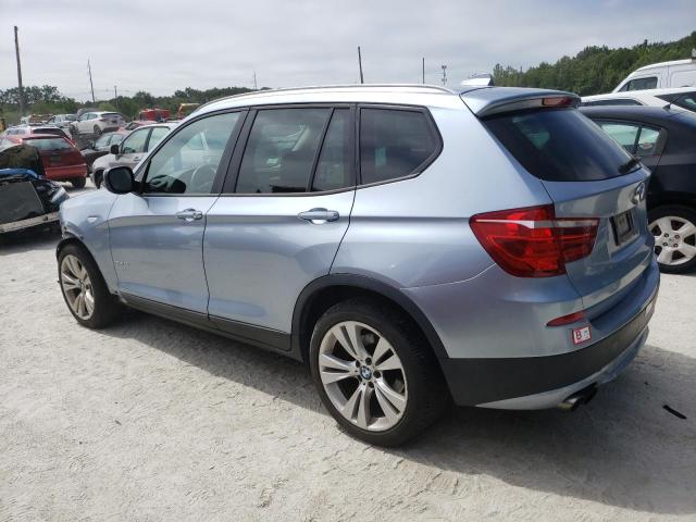 5UXWX7C52E0E79391 - 2014 BMW X3 XDRIVE35I BLUE photo 2