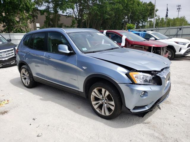 5UXWX7C52E0E79391 - 2014 BMW X3 XDRIVE35I BLUE photo 4