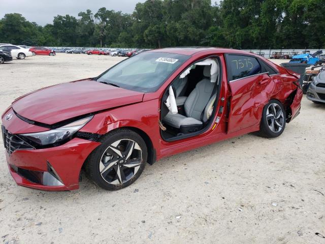 KMHLN4AJ0NU032388 - 2022 HYUNDAI ELANTRA LIMITED RED photo 1