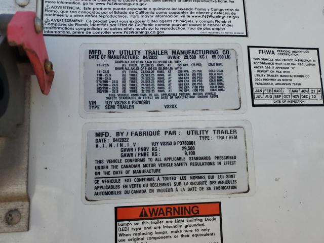 1UYVS2530P3780901 - 2023 UTILITY VS2DX WHITE photo 10