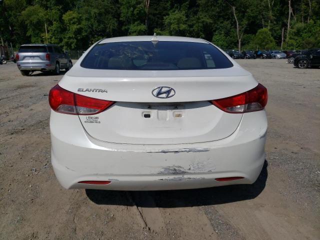 5NPDH4AE0DH313408 - 2013 HYUNDAI ELANTRA GLS WHITE photo 6